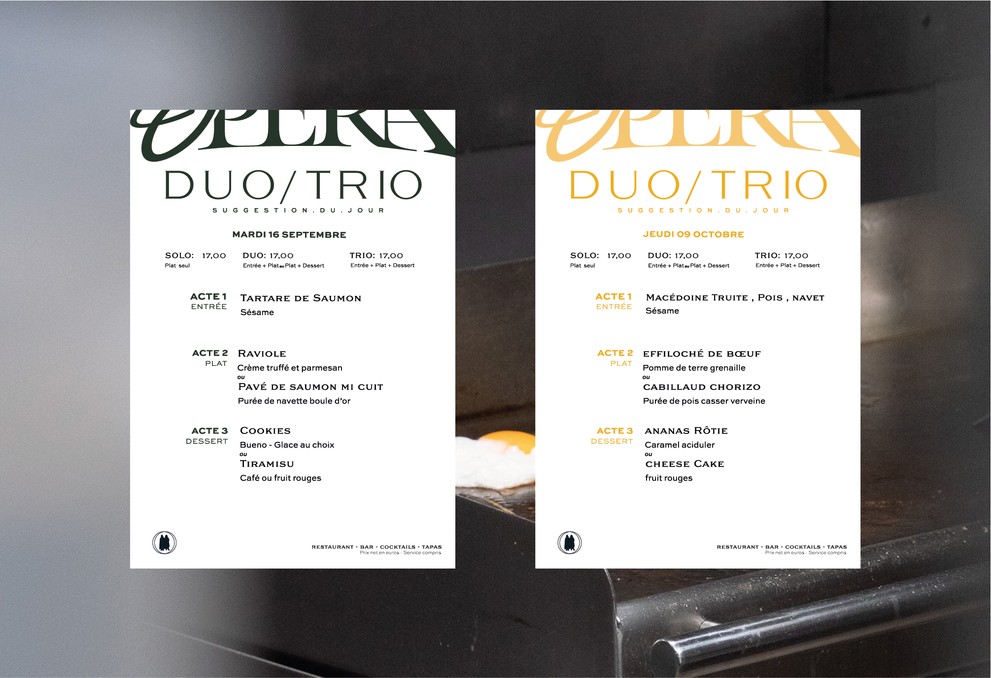 Opéra Café - Suggestion du jour